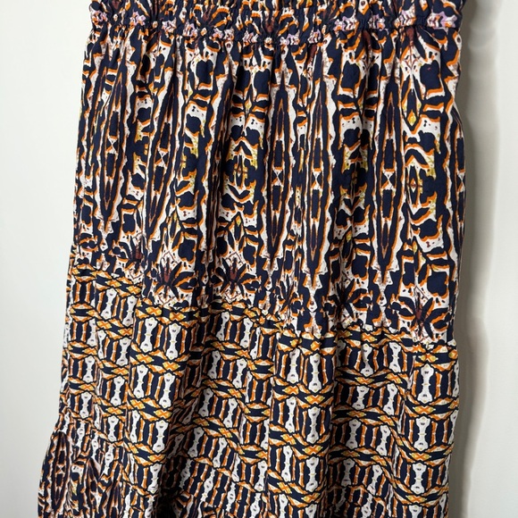 Anthropologie Maeve Somerset Maxi Dress Blue Orange 1X - Picture 7 of 8
